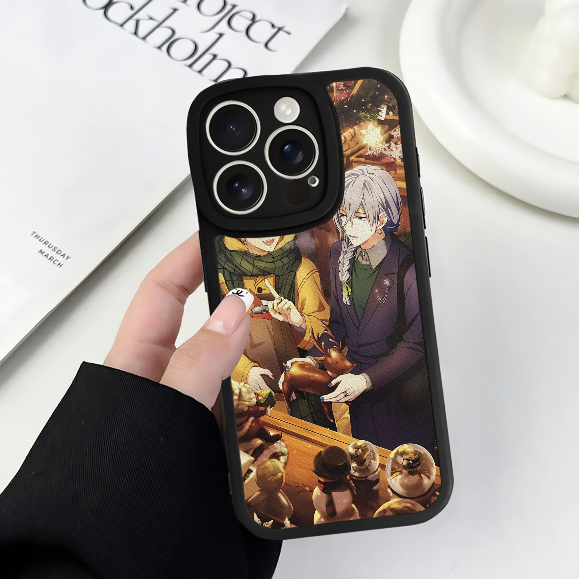 （画像用） 刀剣乱舞 Touken Ranbu 【iPhone 16シリーズ対応】シリコンスマホケース（レザー調） 材質：シリコン